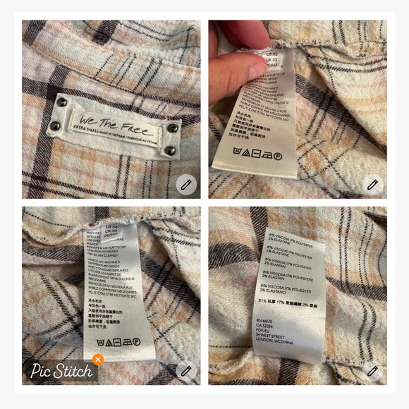 WE THE FREE People Hidden Valley ButtonDown Shirt Top Blouse Oversized Plaid - Picture 13 of 16